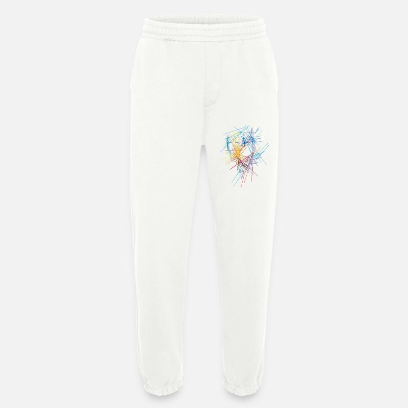 Farben Striche Design - Heavyweight Jogginghose - made by SPREAD  - OFF WHITE