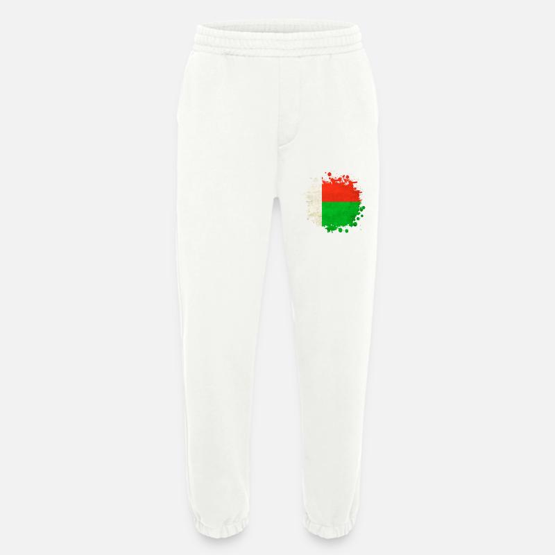 Madagaskar Flaggen Klecks - Heavyweight Jogginghose - made by SPREAD  - OFF WHITE