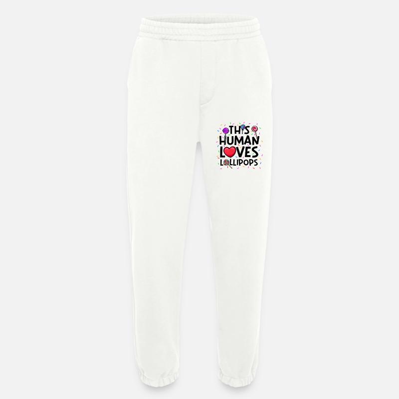 Sweet Tooth Statement Sweets Candy - Heavyweight Jogging Pants - made by SPREAD  - OFF WHITE