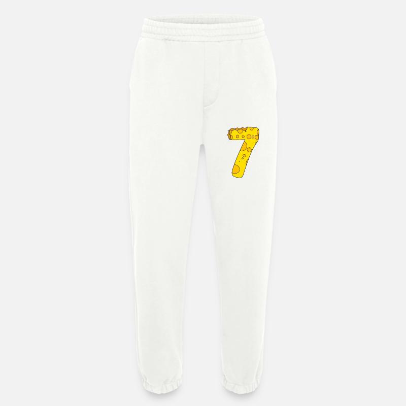 Numéro 7 Digit Cheese - Pantalon de jogging bio épais fabriqué en UE - OFF WHITE
