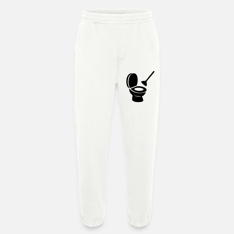 Toilette mit Entblocker - Heavyweight Jogginghose - made by SPREAD - OFF WHITE