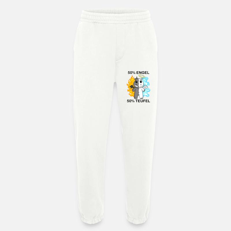 Nilpferd - Engel und Teufel - Heavyweight Jogginghose - made by SPREAD  - OFF WHITE