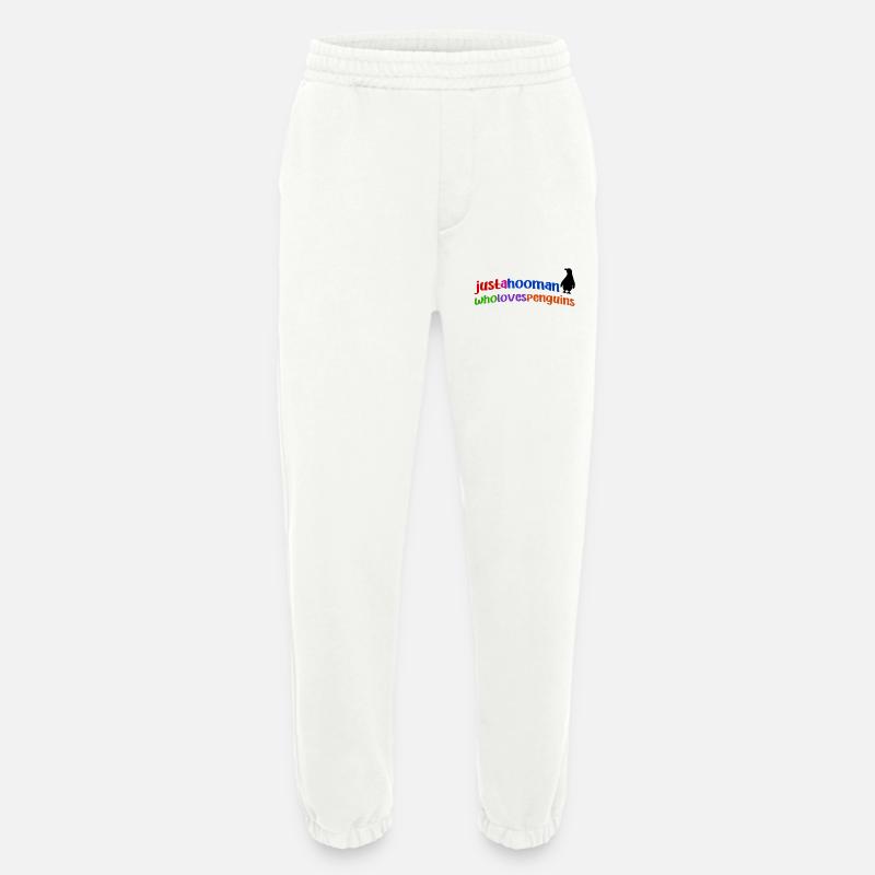 Pinguin Cool Statement Tier Südpol Vogel - Heavyweight Jogginghose - made by SPREAD  - OFF WHITE
