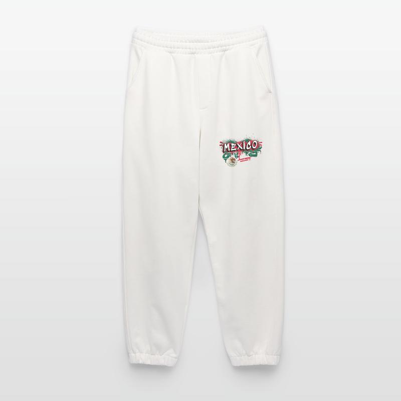 Design de graffitis sur le drapeau Pantalon de jogging bio épais fabriqué en UE