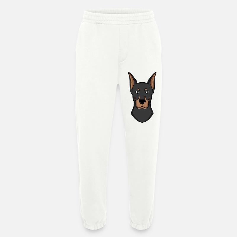 Dobermann Kopf Hund Hundebesitzer Geschenk - Heavyweight Jogginghose - made by SPREAD  - OFF WHITE