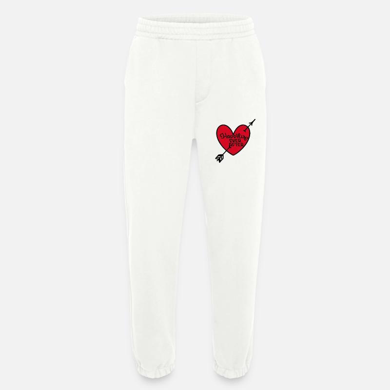Rotes Herz Romantische Geschichte - Heavyweight Jogginghose - made by SPREAD  - OFF WHITE