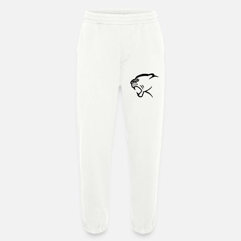 Schwarzer Pantherkopf - Heavyweight Jogginghose - made by SPREAD  - OFF WHITE