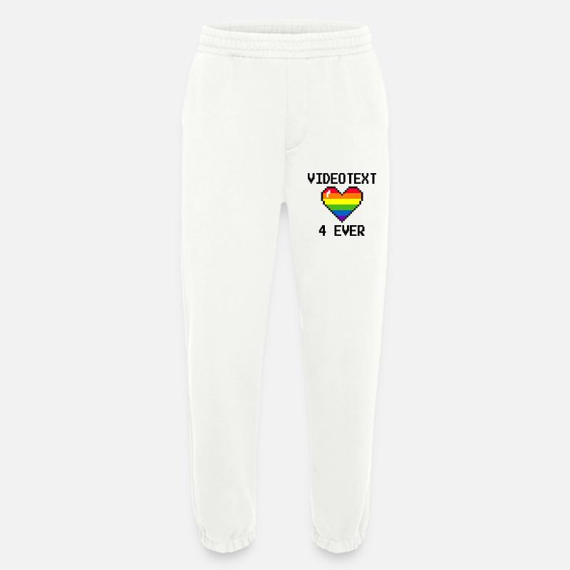 Videotext for ever - Heavyweight Jogginghose - made by SPREAD - OFF WHITE