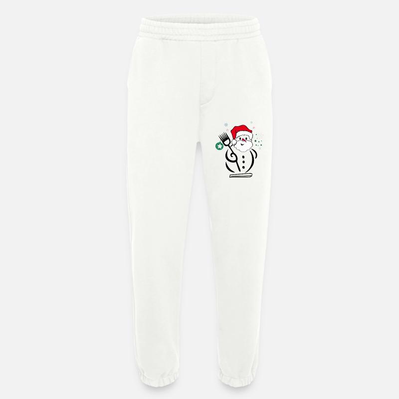 Schneemann, Weihnachtsmann - Heavyweight Jogginghose - made by SPREAD  - OFF WHITE