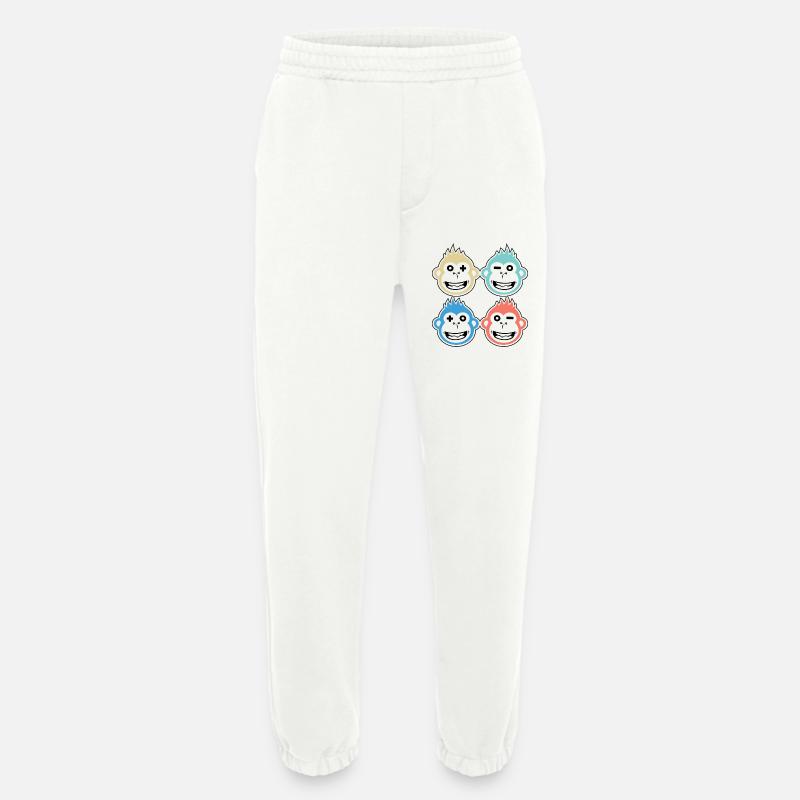 4 glückliche Affen - Heavyweight Jogginghose - made by SPREAD  - OFF WHITE