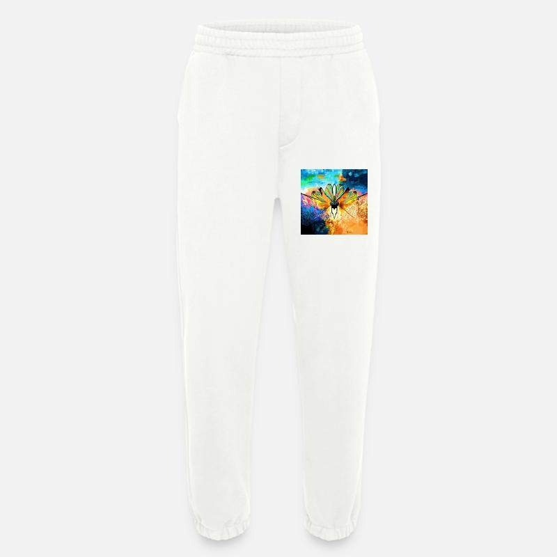 Bunter Falter im Farbmeer - Heavyweight Jogginghose - made by SPREAD  - OFF WHITE