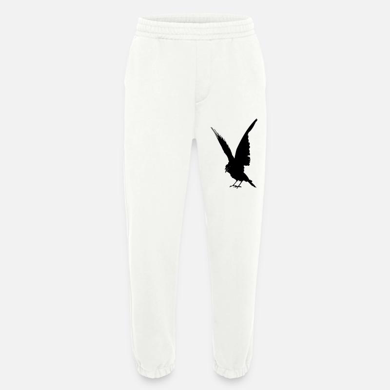Schwarze Vogelkrähe oder Rabenschattenfigur - Heavyweight Jogginghose - made by SPREAD  - OFF WHITE