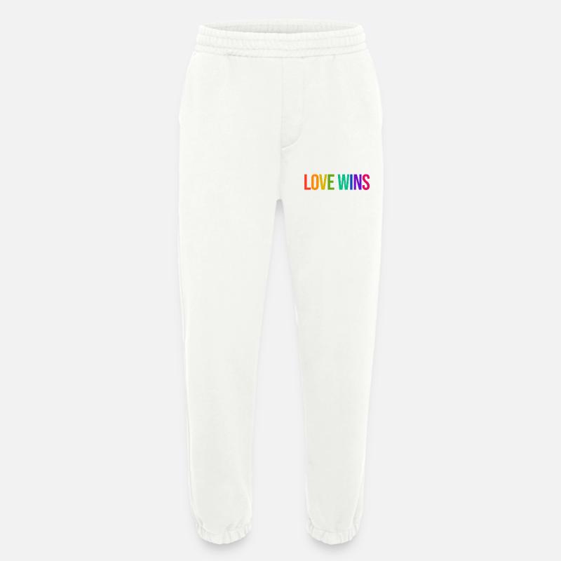 Rainbow Lgbt Equality Statement Pride - Heavyweight Jogging Pants - made by SPREAD  - OFF WHITE