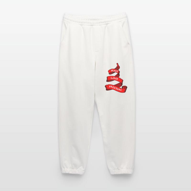 Friedensbanner oder Wimpel rot Heavyweight Jogginghose - made by SPREAD 