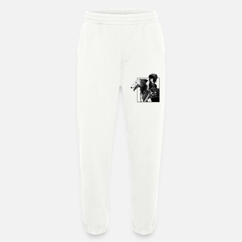 Chaperon noir - Pantalon de jogging bio épais fabriqué en UE - OFF WHITE