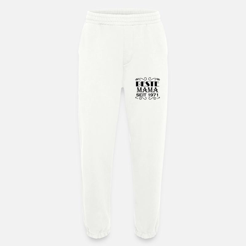 Beste Mama seit 1971 - Heavyweight Jogginghose - made by SPREAD  - OFF WHITE