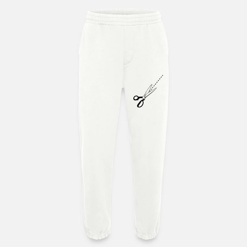 Pattern cutting logo tailor - Heavyweight Jogging Pants - made by SPREAD  - OFF WHITE