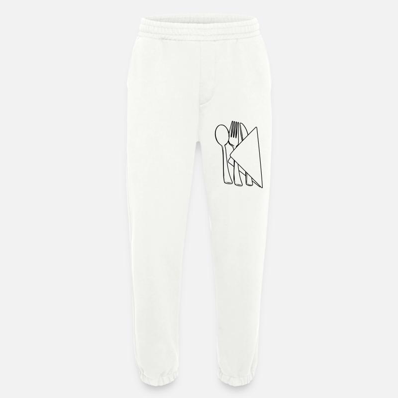 Besteck in Serviette - Heavyweight Jogginghose - made by SPREAD  - OFF WHITE