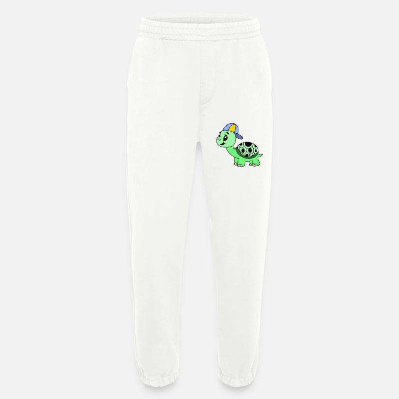 Kuschelige Schildkröte mit Cap - Heavyweight Jogginghose - made by SPREAD  - OFF WHITE