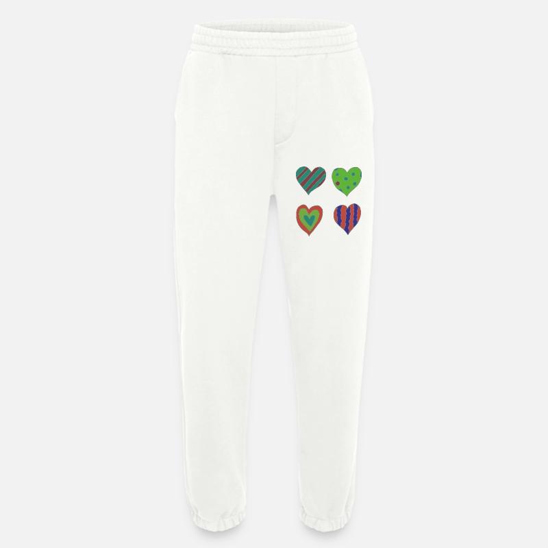 herzen variation - Heavyweight Jogginghose - made by SPREAD  - OFF WHITE