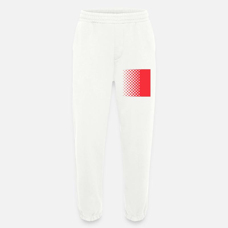 Halftone Gradient Rotes Panel - Heavyweight Jogginghose - made by SPREAD  - OFF WHITE