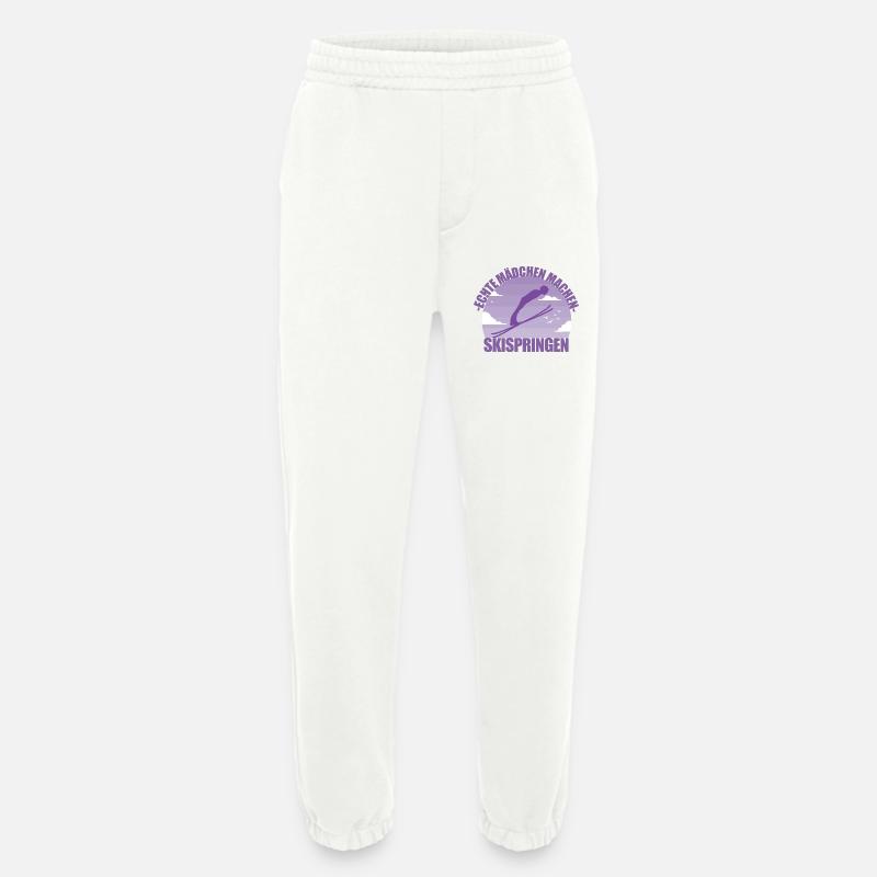 Skispringen Skispringerin Mädchen Geschenk - Heavyweight Jogginghose - made by SPREAD - OFF WHITE