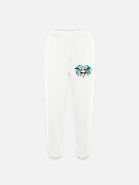 Cute fluffy little cat - Heavyweight Jogging Pants - made by SPREAD - OFF WHITE