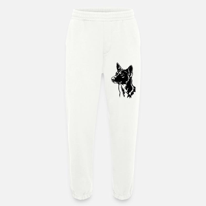 Basenji Kopf - Heavyweight Jogginghose - made by SPREAD  - OFF WHITE