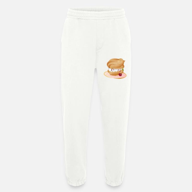 Mit Sahne und Kirsche gefüllter Windbeutel - Heavyweight Jogginghose - made by SPREAD  - OFF WHITE