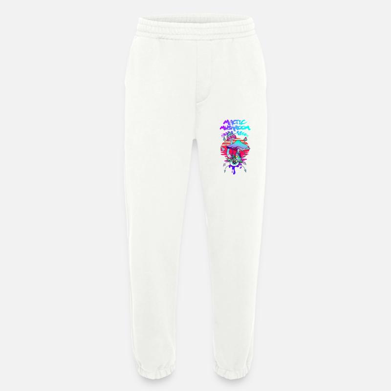 Magic Mushrooms Psychedelic Sunset - Heavyweight Jogging Pants - made by SPREAD - OFF WHITE