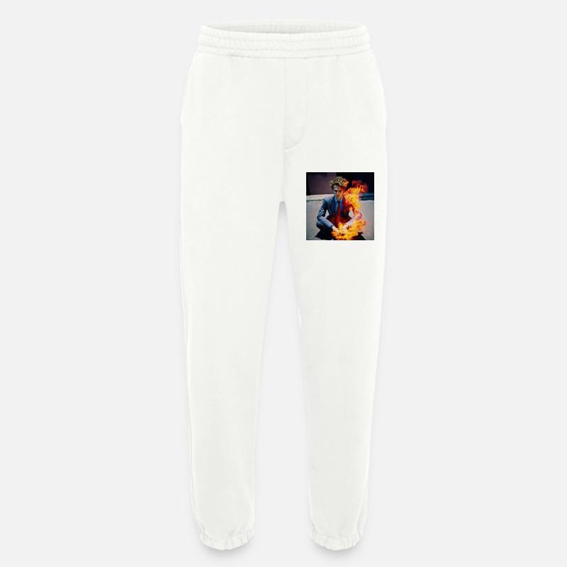 Der Brennende Mann 01 - Heavyweight Jogginghose - made by SPREAD  - OFF WHITE