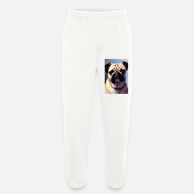 Mops Hund - Heavyweight Jogginghose - made by SPREAD  - OFF WHITE