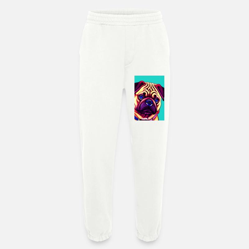 Mops Hund - Heavyweight Jogginghose - made by SPREAD  - OFF WHITE