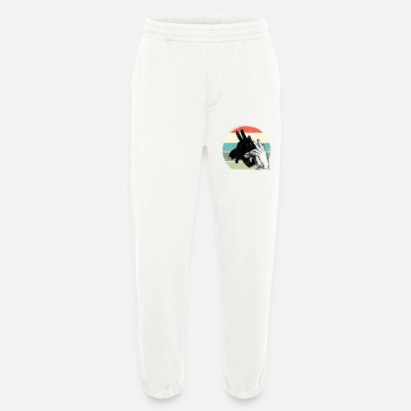 Giraffe Silhouette Retro Sunset - Heavyweight Jogging Pants - made by SPREAD  - OFF WHITE