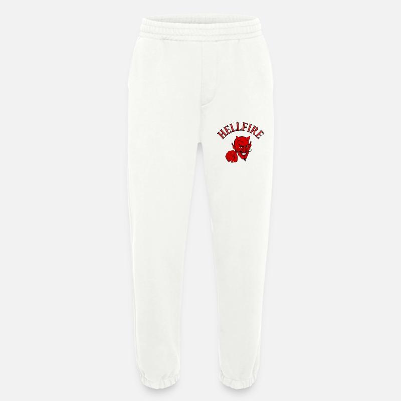 Devil, Satan, Devil, Hellfire - Heavyweight Jogging Pants - made by SPREAD  - OFF WHITE