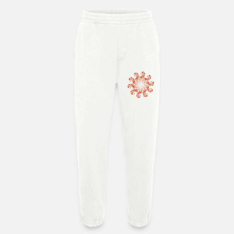 Random patterns rotated and dotted - Heavyweight Jogging Pants - made by SPREAD  - OFF WHITE
