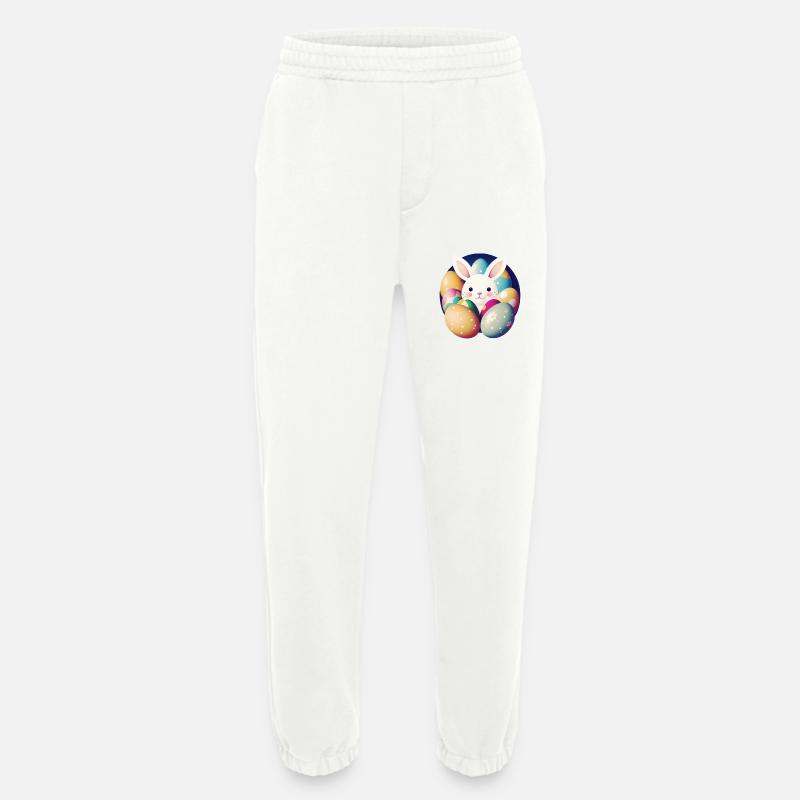 Easter bunny with Easter eggs - Heavyweight Jogging Pants - made by SPREAD  - OFF WHITE