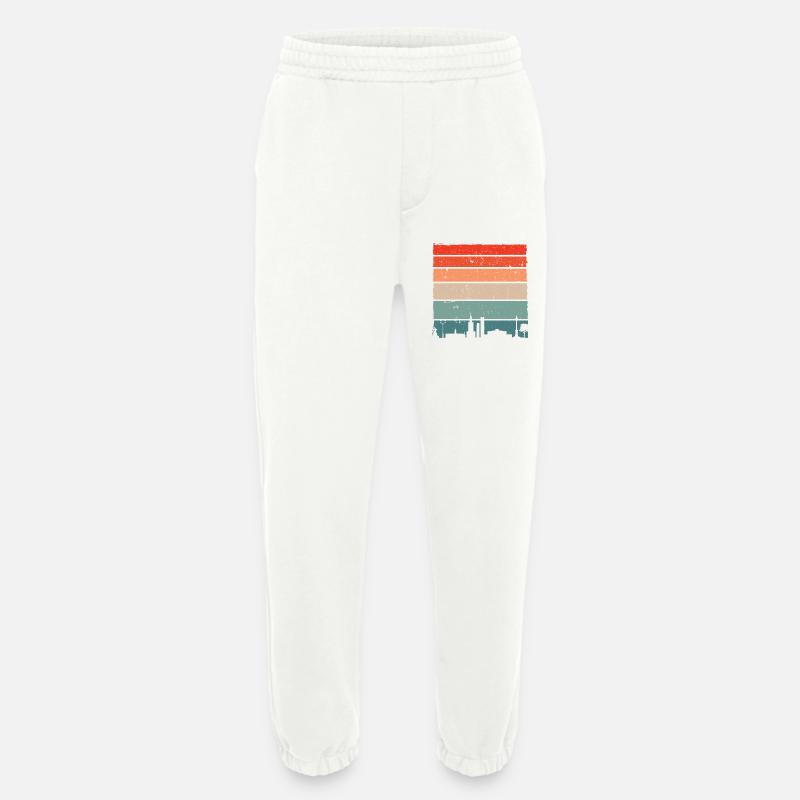 Sunset Skyline Gradient Tee - Heavyweight Jogging Pants - made by SPREAD  - OFF WHITE