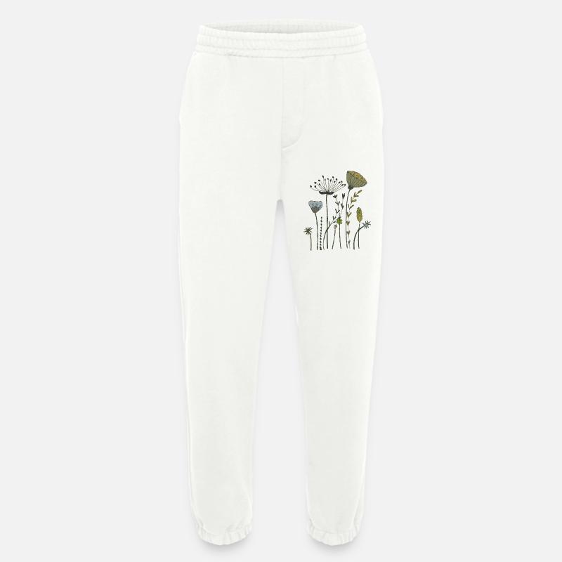 trockenblumen gewebe - Heavyweight Jogginghose - made by SPREAD  - OFF WHITE