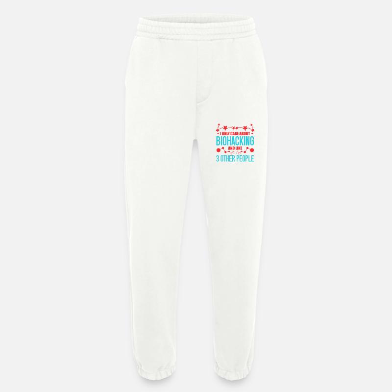 Lustiges Biohacking Design - Heavyweight Jogginghose - made by SPREAD  - OFF WHITE