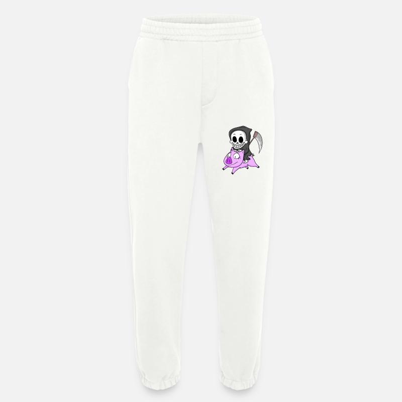 Grim Reaper Pig - Heavyweight Jogging Pants - made by SPREAD  - OFF WHITE