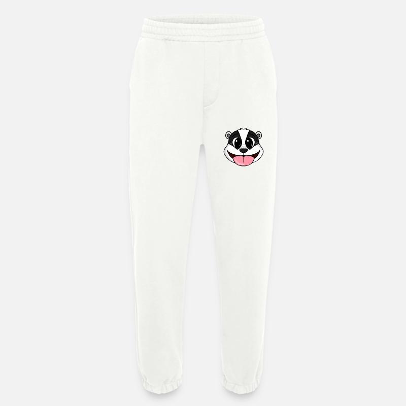 Badger head - Heavyweight Jogging Pants - made by SPREAD - OFF WHITE