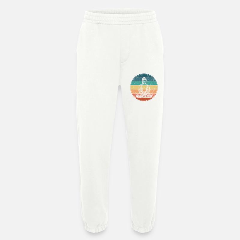Buddha in der Regenbogen-Meditation - Heavyweight Jogginghose - made by SPREAD - OFF WHITE