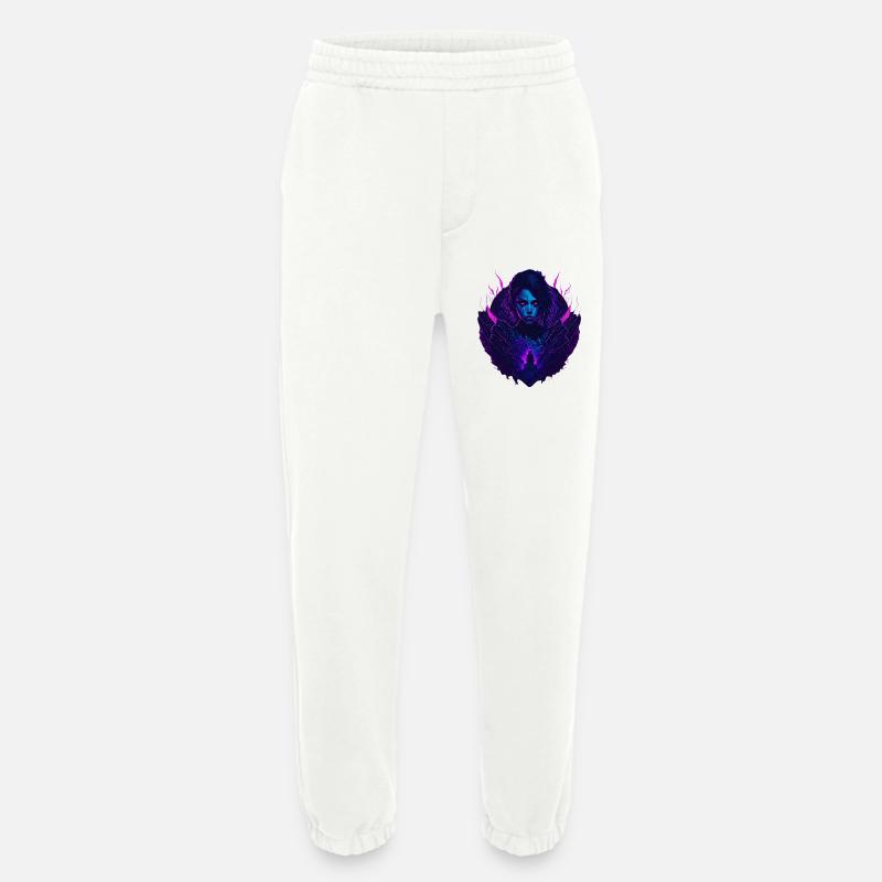 Devil Gothic Seduction Girl - Pantalon de jogging bio épais fabriqué en UE - OFF WHITE