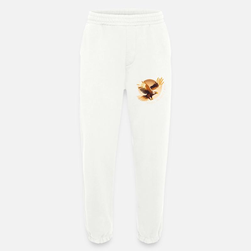 Eagle Soaring with Inspirational Quote - Heavyweight Jogging Pants - made by SPREAD - OFF WHITE