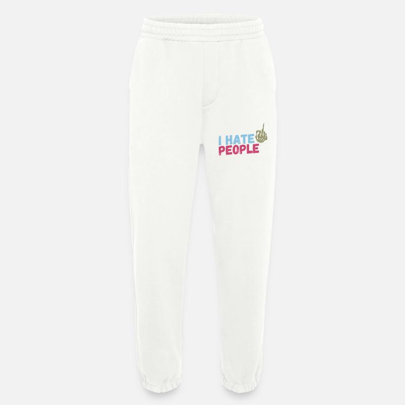 I hate People - Heavyweight Jogginghose - made by SPREAD  - OFF WHITE