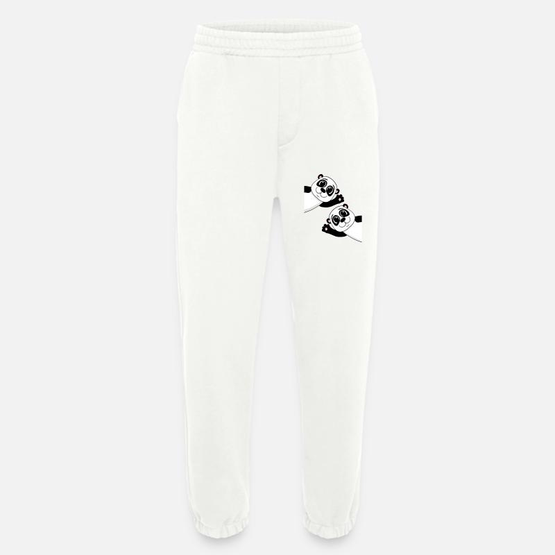 Cute pandas - Heavyweight Jogging Pants - made by SPREAD  - OFF WHITE