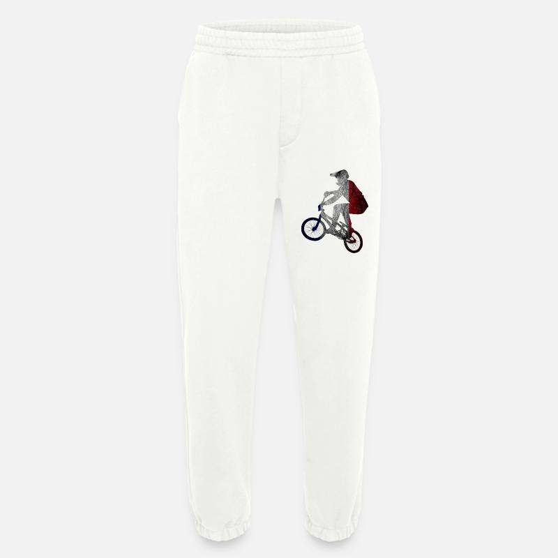 Tri-Color-Radfahrer-Silhouette - Heavyweight Jogginghose - made by SPREAD  - OFF WHITE