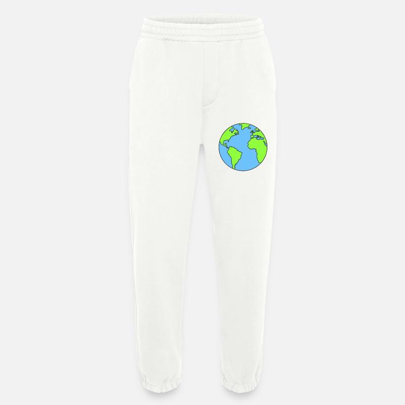 Planet Erde Erdkugel - Heavyweight Jogginghose - made by SPREAD  - OFF WHITE