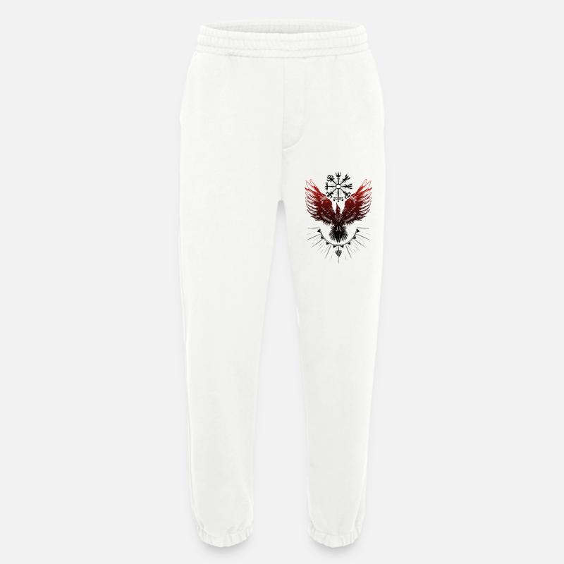 Wikinger Rabe Vegvisir Valknut - Heavyweight Jogginghose - made by SPREAD  - OFF WHITE